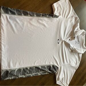 Oakley White Polo Shirt with Gray Accents
